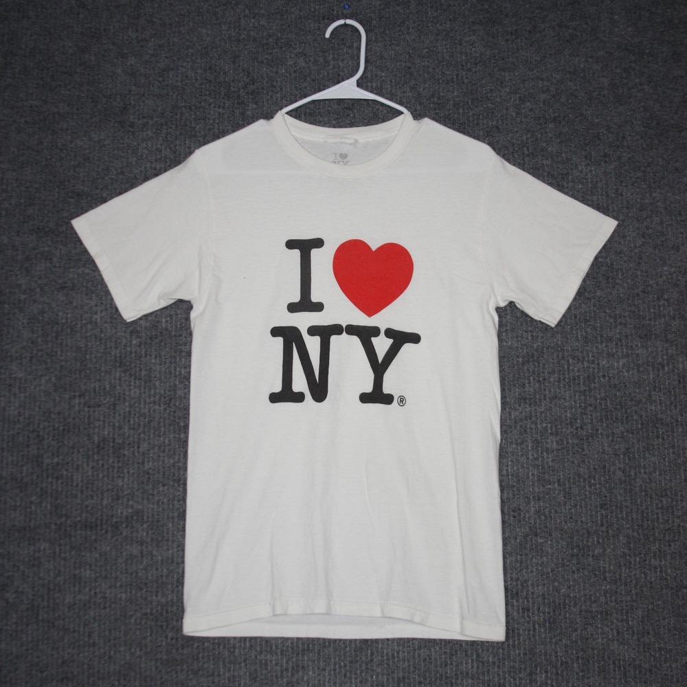 I Love NY T Shirt Small White Red Heart New York‎ City Souvenir Graphic
